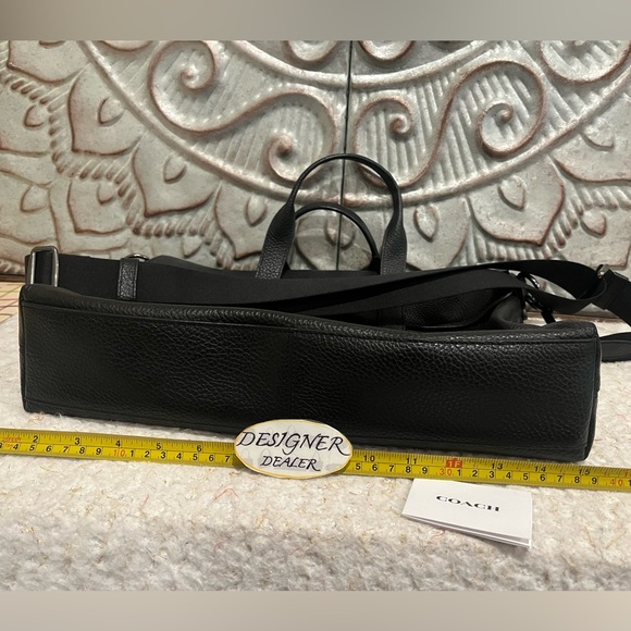 Authentic COACH Hamilton Black Leather Portfolio Briefcase 75757 Unisex EUC! - Picture 7 of 13